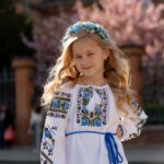 вишиванка блакитна для дівчинки