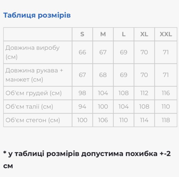 розмірна сітка вишиванка жіноча