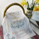 Вишитий рушник на кошик “Христос Воскрес”