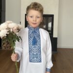 Дитяча вишиванка Блакитний оберіг для хлопчика
